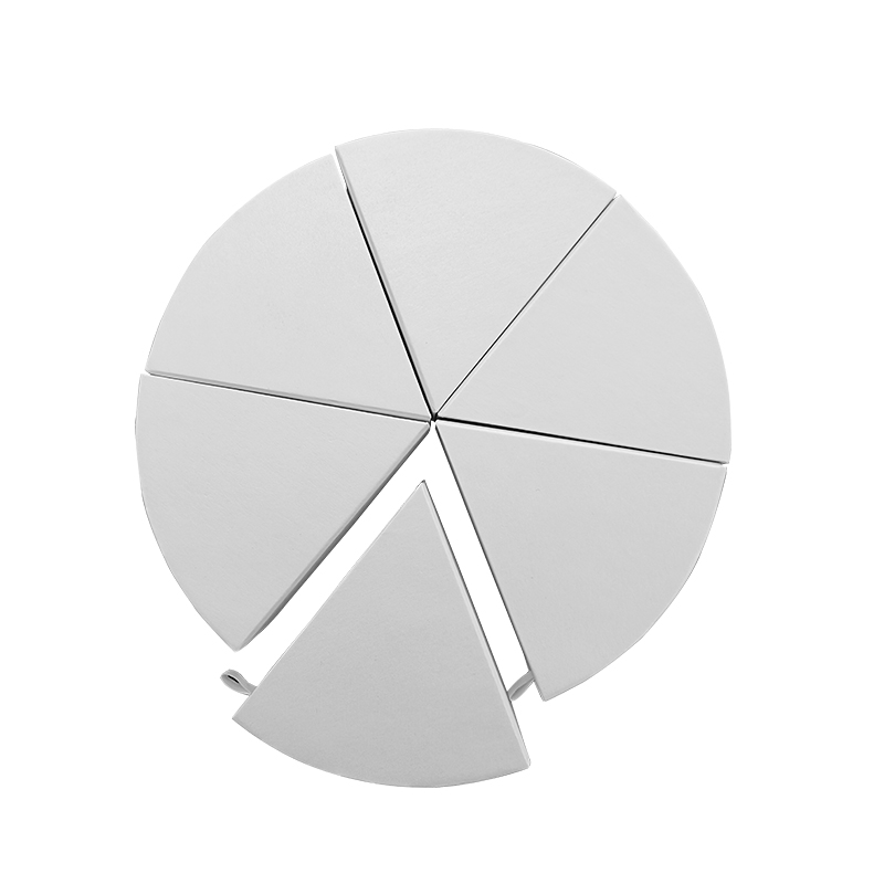 Paper Fan-Shaped Assembly And Packaging Round Gift Box (Composed Of Six Fan-Shaped)