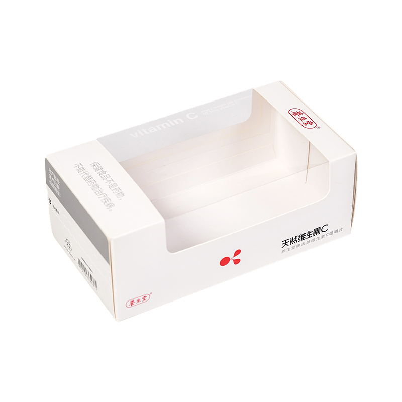350g White Card Color Printing Transparent Window Packaging Carton With Security Cod